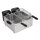 Caterlite Doppelfritteuse 2x3,5L - Edelstahl, 230V, Temperaturregelung