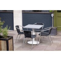 Bolero Korbstühle aus Aluminium und PE-Geflecht in...