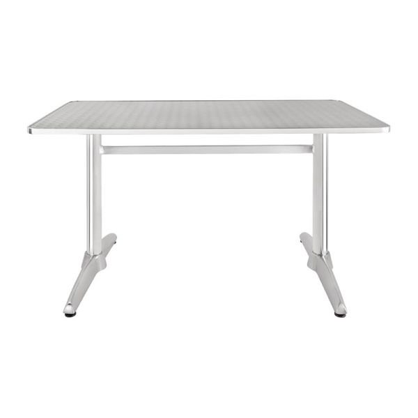Bolero rechteckiger Edelstahl-Tisch 120 x 60cm