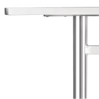 Bolero rechteckiger Tisch Edelstahl, 120 x 60cm