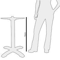 Bolero Tischfuß in rund aus Chrom und Ø430mm