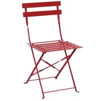 Bolero Stahlstühle in rot, 2 Stück