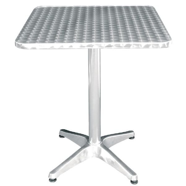 Bolero quadratischer Edelstahl-Tisch 60cm