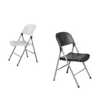 Bolero Klappstühle aus Kunststoff und Stahl in weiß 2 Stück