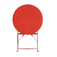 Bolero Runder Terrassentisch Klappbar, Rot 60Cm