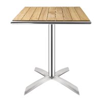 Bolero Tisch quadratisch und klappbar aus Aluminium und...