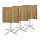 Bolero Tisch quadratisch und klappbar aus Aluminium und Eschenholz 600x600720mm