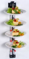Tellerstapelsystem Plate-Mate® Wandmodell WM-12, für bis zu 12 angerichtete Teller, Schalen oder Platten
