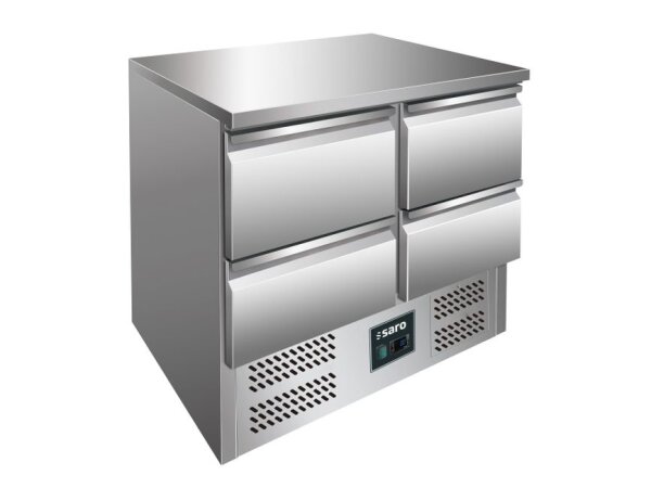 Saro Kühltisch VIVIA S901 900x870-890x700mm mit 4xGN1/2 Schubladen aus Edelstahl