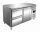 Kühltisch inkl. 2er Schubladenset Modell KYLJA 2110 TN, Maße: B 1360 x T 700 x H 890-950