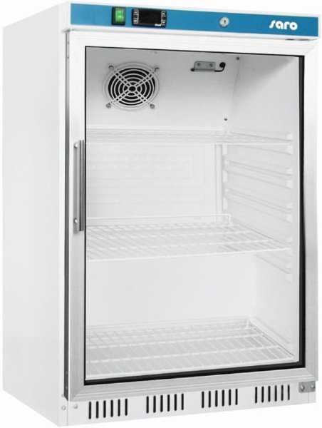 Lagerkühlschrank, weiß, 1 Glastür, 129 Liter