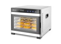 Edelstahl Dörrautomat Profi Line mit Timer - 6 Edelstahlgitter, transparente Tür