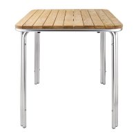 Bolero viereckiger Tisch Eschenholz 4 Beine 70cm