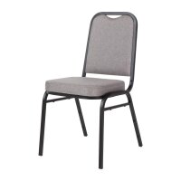 Bolero Bankettstühle mit quadratischer Lehne grau
