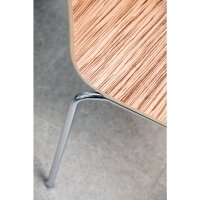 Bolero Stuhl Zebrano mit eckiger Rückenlehne aus Buche 4 Stück