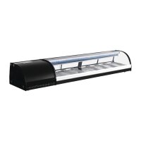Polar Sushi Kühlvitrine 180cm – LED, gebogene...