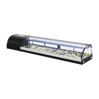 Polar Sushi Kühlvitrine 180cm – LED, gebogene...