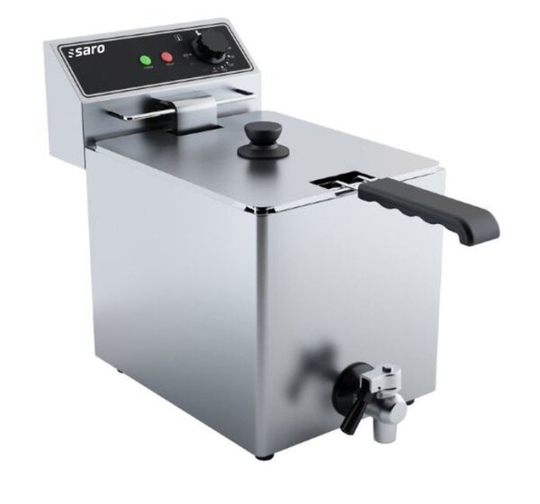 Edelstahl Fritteuse EF8 mit 8 Liter - herausnehmbares Becken, 230V