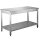 Saro Arbeitstisch 1800x700x850mm mit Grundboden aus Edelstahl