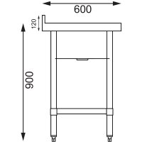 Vogue Kleiner Spültisch 75Cm Lang