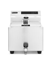 Hendi Tischfritteuse 8 Liter - Edelstahl mit Ablasshahn,...