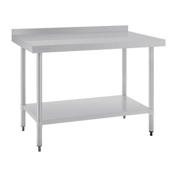 Vogue Arbeitstisch 1200x700x900mm mit Grundboden aus Edelstahl