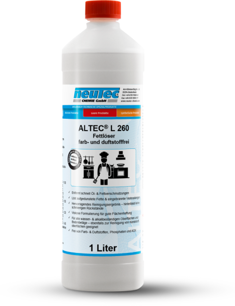 ALTEC L 260 Intensivreiniger & Fettlöser farb-& dufstofffrei 1L Flasche (2,49 € pro 100 ml)