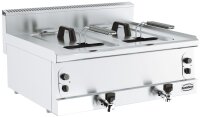 Gas-Fritteuse mit 16 Liter - 2 Becken, Tischgerät,...