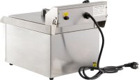Elektro Tischfritteuse 8 Liter - mit Ablasshahn, Edelstahl, 230 V