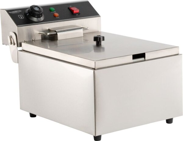 Combisteel Elektro Tischfritteuse 1x6L – Profi Edelstahl Fritteuse, 230V