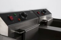 Doppel-Tischfritteuse elektrisch 2x10L - 2x5 kW, 400V