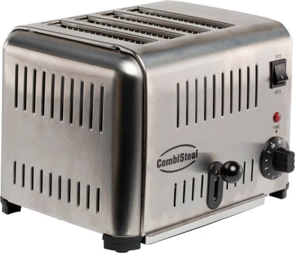 Edelstahl Toaster mit 4 Schlitzen