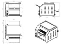 Durchlauftoaster,400 Brotscheiben Pro Stunde