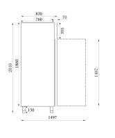 Combisteel Kühlschrank 2 Türen - 1410 Liter, 2/1 GN, Umluftkühlung