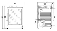 Gastro Kühlschrank mit LED-Beleuchtung - 130 Liter,...