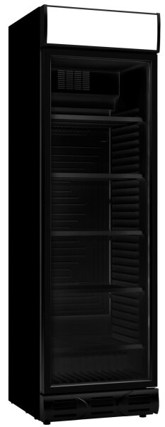 Getränkekühlschrank mit 382 Liter - Werbedisplay, 1 Glastür, schwarz
