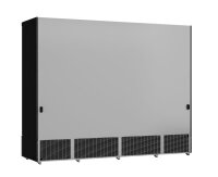 Combisteel Kühlschrank mit 4 Glastüren schwarz