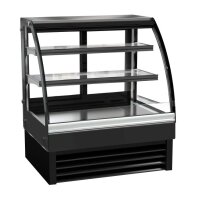 Gastro Kühlvitrine Standmodell mit Umluftkühlung schwarz