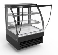 Gastro Kühlvitrine Standmodell mit Umluftkühlung schwarz