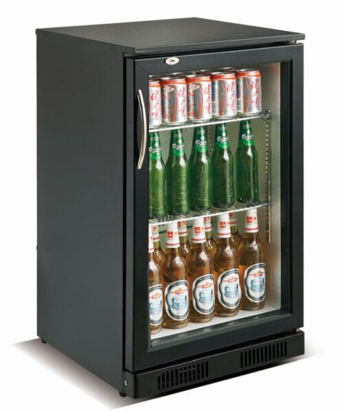 Combisteel Getränkekühlschrank 98 Liter - 1 Tür, LED-Innenbeleuchtung, schwarz