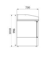 Combisteel Pizzatisch, 3 Türen