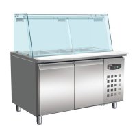Bäckerei Kühltisch mit Glas 2 Türen 4x 1/1...