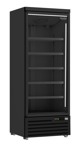 Profi Kühlschrank COMBISTEEL JDE-600R BL – 1 Glastür, Türheizung & LED-Beleuchtung