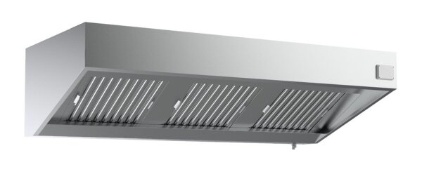 Combisteel Edelstahl Wandhaube 2400x700 mm – mit Motor, 1800 m³/h