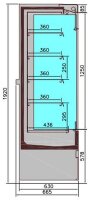 Combisteel Jamie 1.5 Wandkühlregal 474L – Umluftkühlung, freistehend