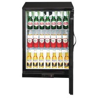 Gastro Getränkekühlschrank mit 1 Tür - 128 Liter, Stabkühlung, 2–8 °C