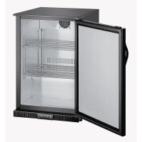 Gastro Getränkekühlschrank mit 1 Tür - 128 Liter, Stabkühlung, 2–8 °C