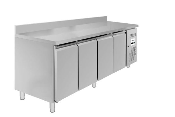 Edelstahl-Kühltisch Basicline 4-türig mit 553 Liter