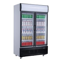 Combisteel Kühlschrank mit 2 Glastüren, 1000 Liter
