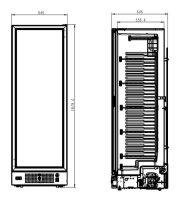 Glastürtiefkühlschrank Mit 382 Liter, Weiß
